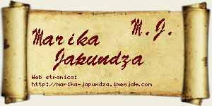 Marika Japundža vizit kartica